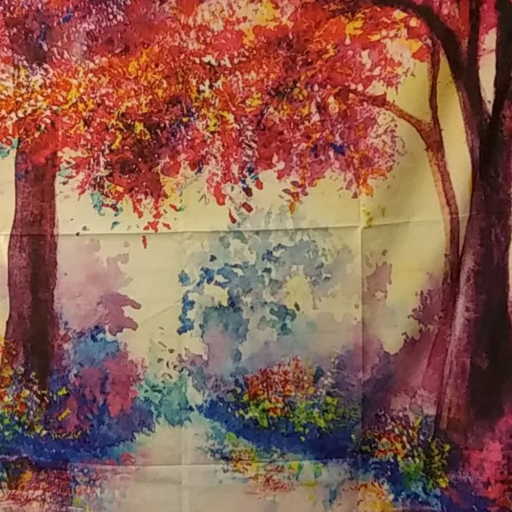 A walk in the Park Watercolor Wall Tapestry NEW